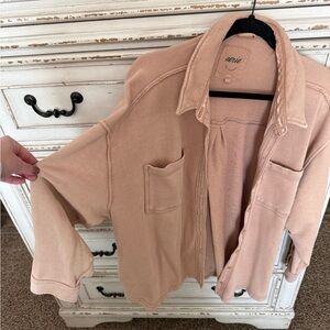 Aerie Women's Light Brown, peachy nude Shacket